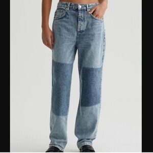 AG Adriano Goldschmied Los Angeles Cloved Patchwork Jeans Size 26
